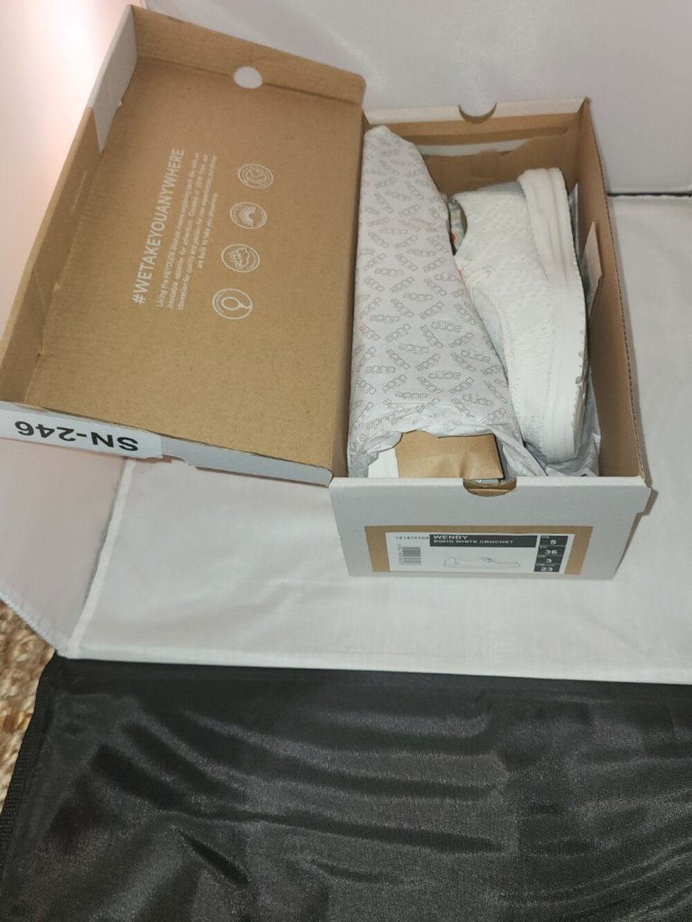 New Hey Dude Wendy Boho White Crochet Loafers - Women’s Size 5 (EU 36) - NIB - Picture 5 of 6
